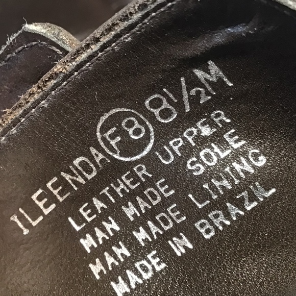 Ladies Laced Zip Entry Brown Leather Boots sz 8.5 M - Picture 4 of 5